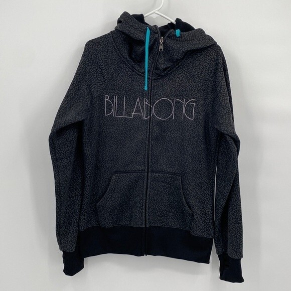 Billabong Womens Softshell Hooded Long Sleeve Full Zip Jacket Black Size XL - Picture 1 of 7